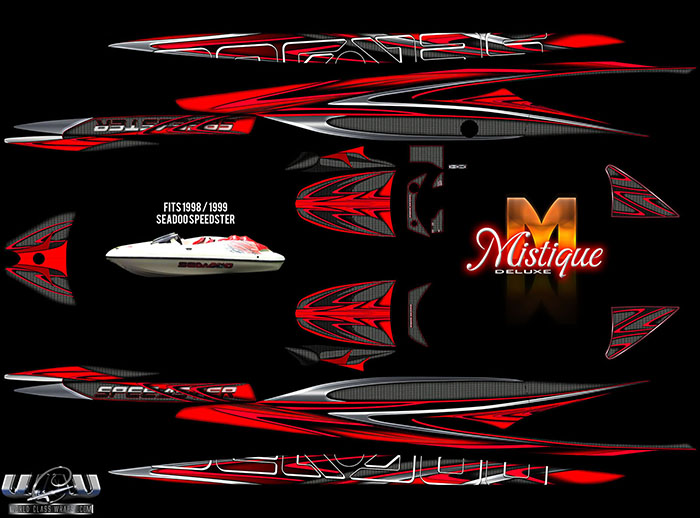 MYSTIQUE RED DELUXE SEADOO SPEEDSTER